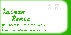 kalman remes business card